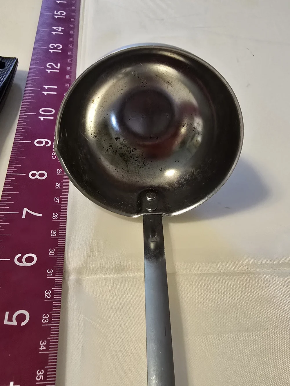 Vintage EKCO USA Slotted Serving Spoon & Soup Ladle Black Handle 11